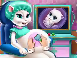 Joc Kitty Pregnant Check-up on-line