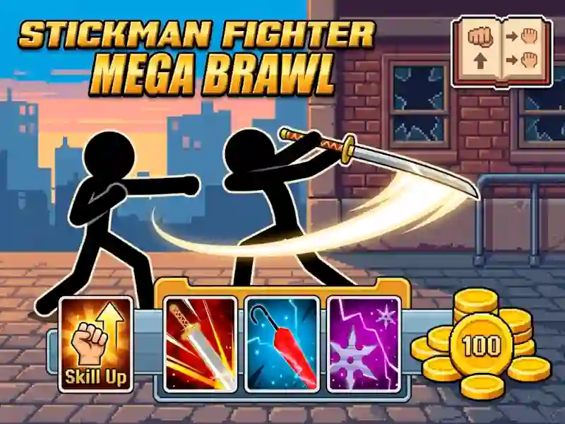 Joc Stickman Fighter Mega Brawl on-line