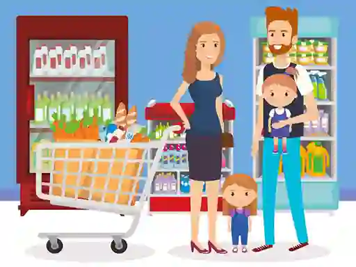 Joc Happy Shopping Jigsaw on-line
