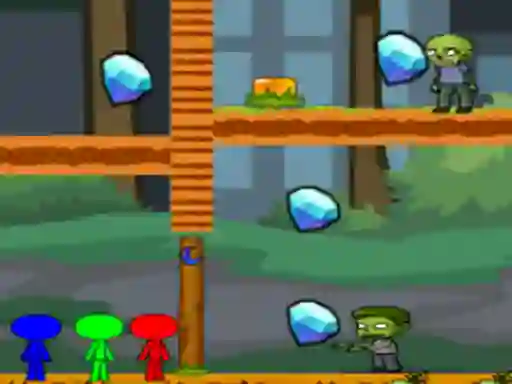 Joc StickMan Bros Vs Zombies on-line