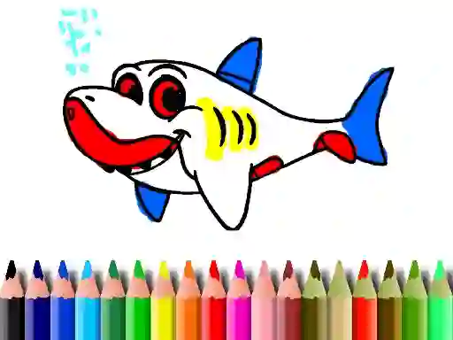 Joc Back To School: Shark Coloring Book on-line
