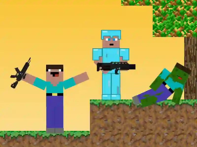 Joc Noob vs Pro: Zombie Apocalypse on-line