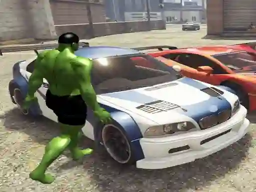 Joc Chained Car vs Hulk on-line