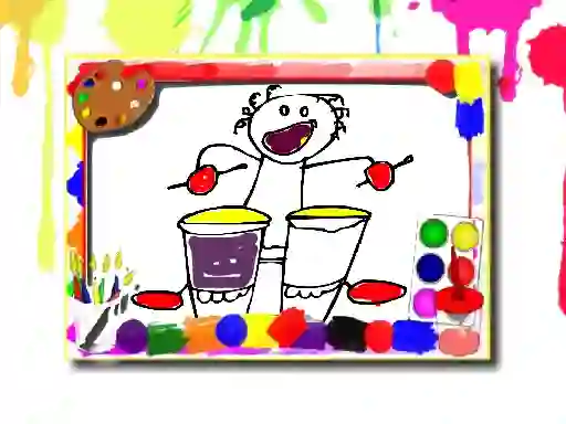 Joc Music Coloring Book on-line