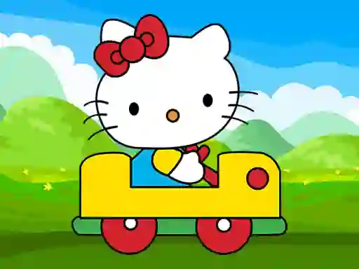 Joc Hello Kitty Car Jigsaw on-line
