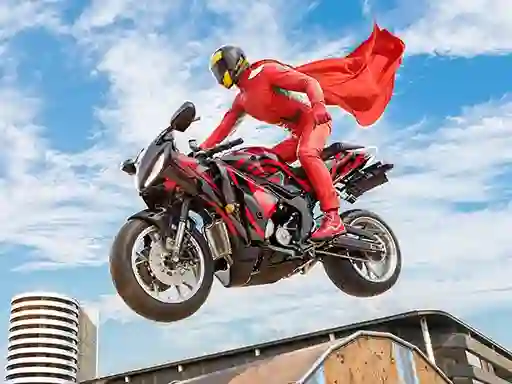 Joc Real Motorbike Super Hero Stunt 3D on-line