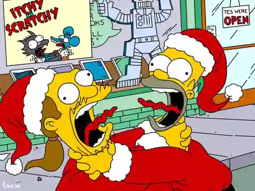 Joc Simpsons Christmas Jigsaw Puzzle on-line