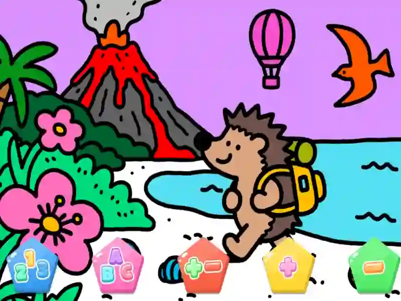 Joc Color By Code Volcano Hedgehog on-line