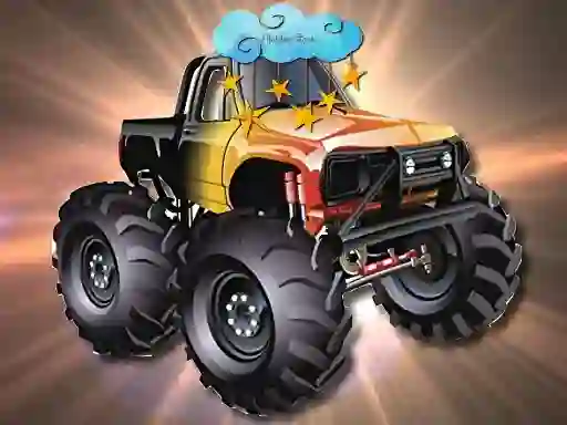 Joc Cartoon Trucks Hidden Stars on-line