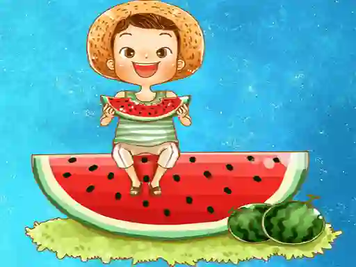 Joc Watermelon and Drinks Puzzle on-line