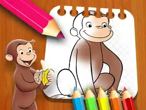 Joc Curious George Coloring Book on-line