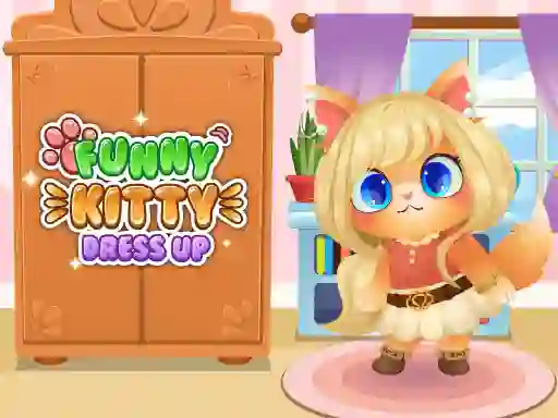Joc Funny Kitty Dress Up on-line
