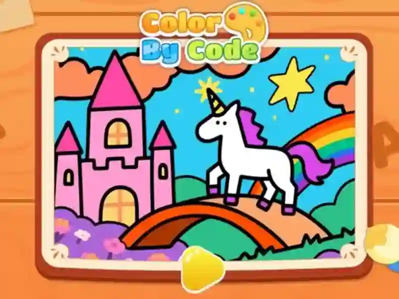 Joc Color By Code: Rainbow Unicorn on-line