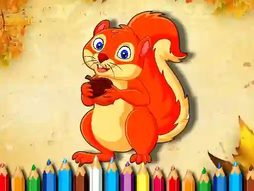 Joc Squirrel Coloring Book on-line