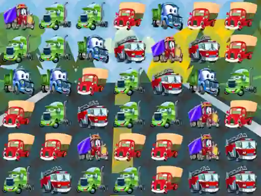 Joc Cartoon Trucks Match 3 on-line