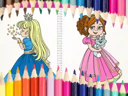 Joc Beautiful Princess Coloring Book on-line