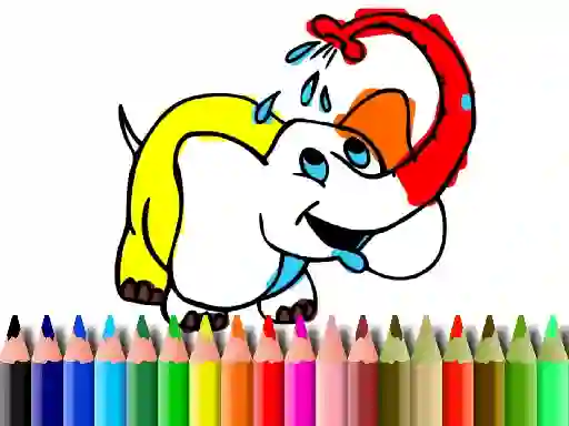 Joc Back To School: Elephant coloring on-line