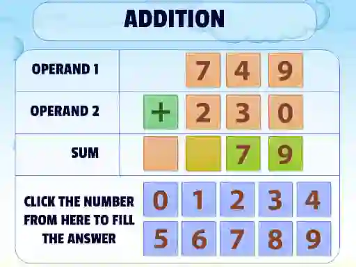 Joc Addition Practice on-line