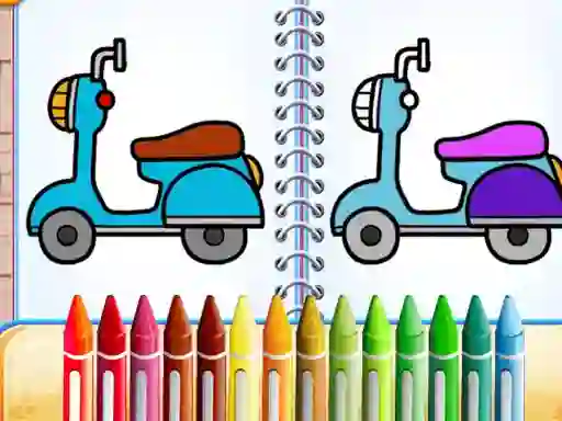 Joc Cute Bike Coloring Book on-line