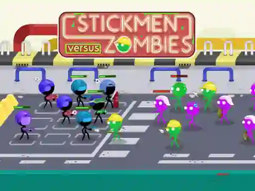 Joc Stickmen Versus Zombies on-line