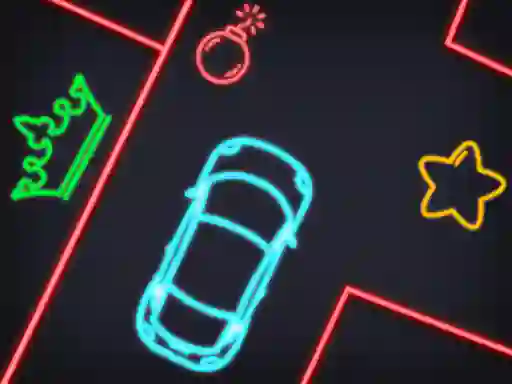 Joc Neon Car Puzzle on-line