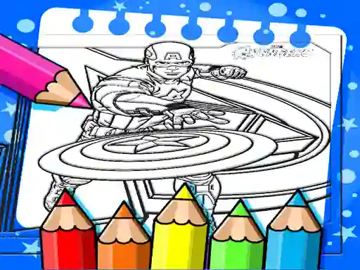 Joc Captain America Coloring Book on-line