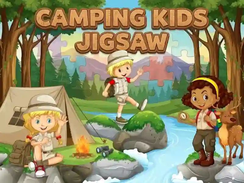 Joc Camping kids jigsaw on-line