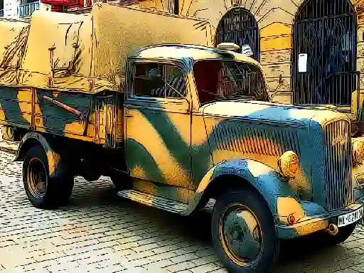 Joc Army Trucks Jigsaw on-line