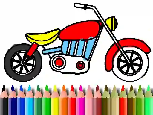 Joc Back To School: Motorbike Coloring on-line