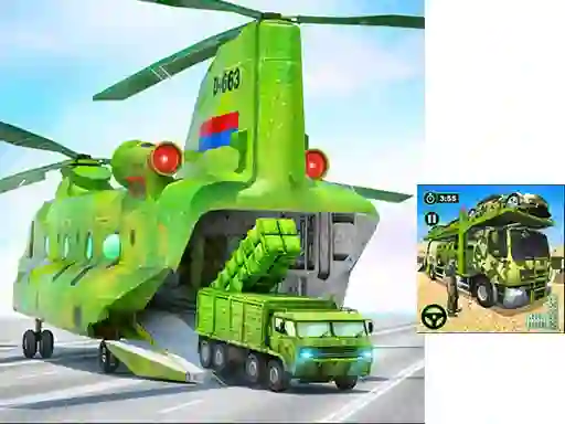 Joc US Army Cargo Transport Truck Driving on-line