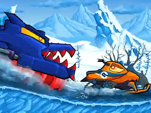 Joc Car Eats Car: Winter Adventure on-line