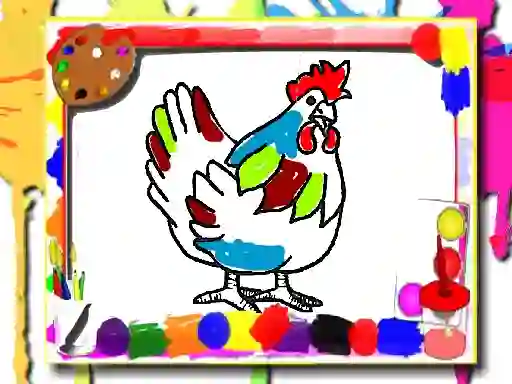 Joc Chicken Coloring Book on-line