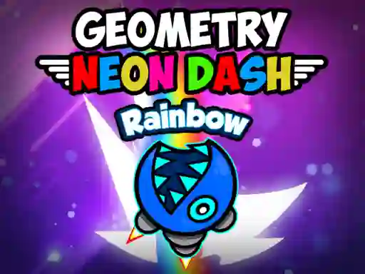 Joc Geometry neon dash rainbow on-line