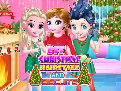Joc BFF Christmas Tree Hairstyle and Biscuits on-line