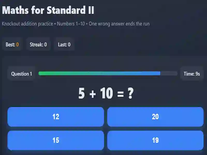 Joc Maths for Standard II on-line