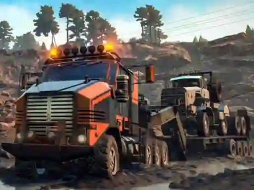 Joc Trucks in Mud Jigsaw on-line