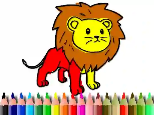 Joc Back To School: Lion Coloring Book on-line