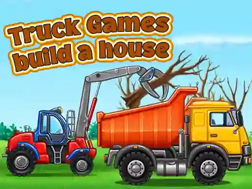Joc Truck games build a house on-line
