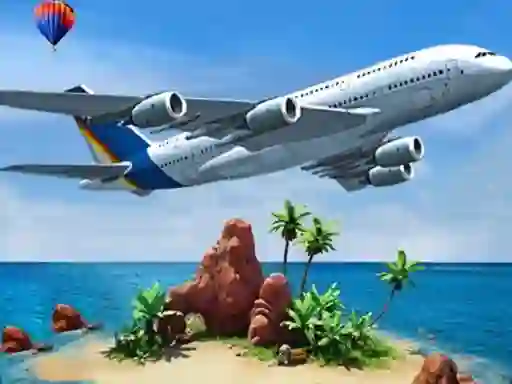 Joc Air plane Simulator Island Travel on-line