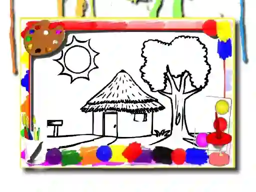 Joc Back To School: House Coloring Book on-line