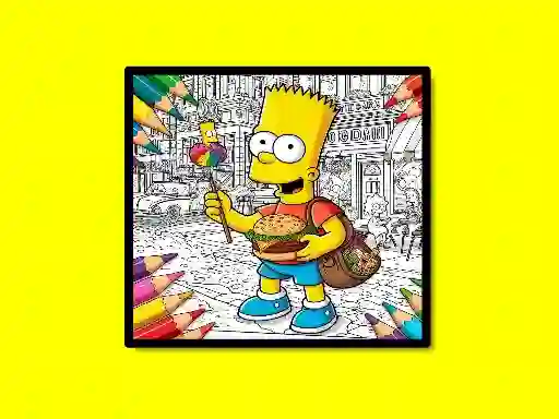 Joc Back To School Simpsons Coloring Book on-line