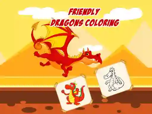 Joc Friendly Dragons Coloring on-line