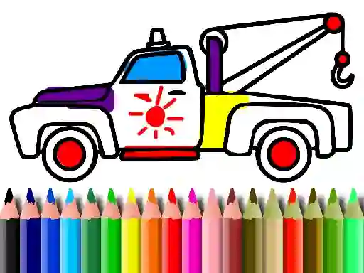 Joc Back To School: Trucks Coloring on-line