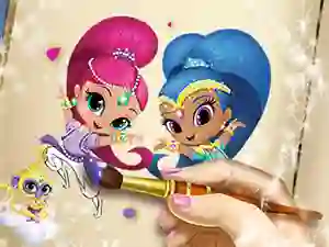 Joc Shimmer And Shine Coloring Book on-line