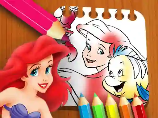 Joc The Little Mermaid Coloring Book on-line