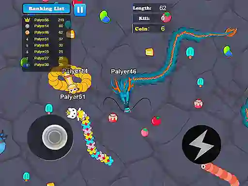 Joc Greedy Snake Multiplayer Duel on-line