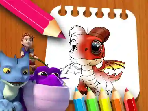 Joc Dragon Rescue Riders Coloring Book on-line