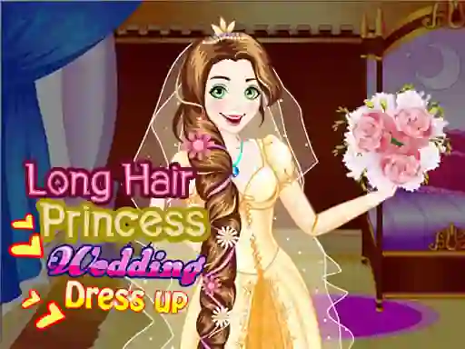 Joc Long Hair Princess Wedding Dress up on-line