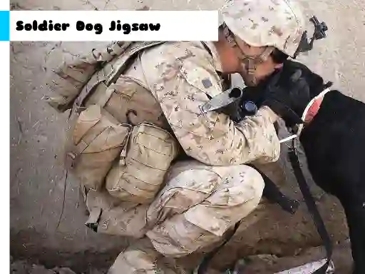 Joc Soldier Dog Jigsaw on-line