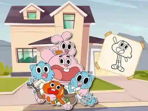 Joc World Of Gumball Coloring Game on-line